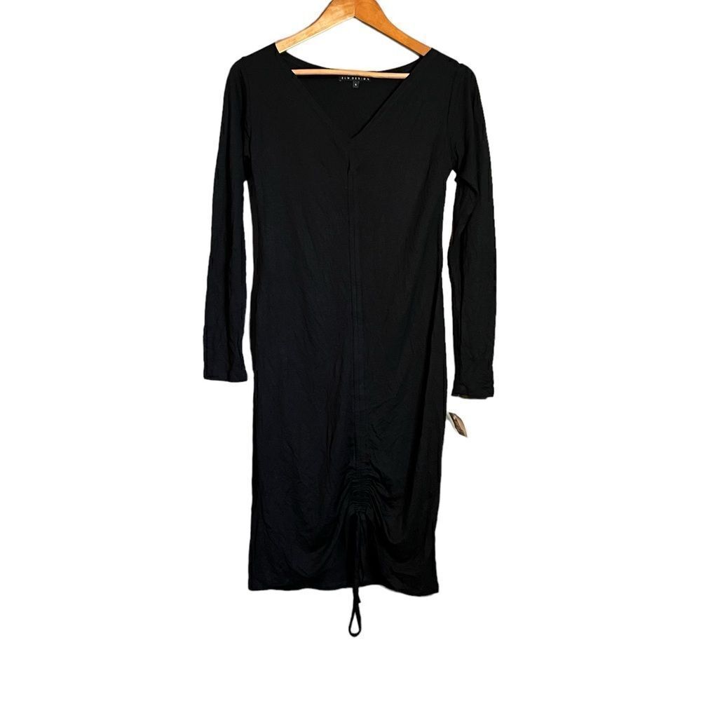 NWT! Elm design black long sleeve wool‎ blend dress